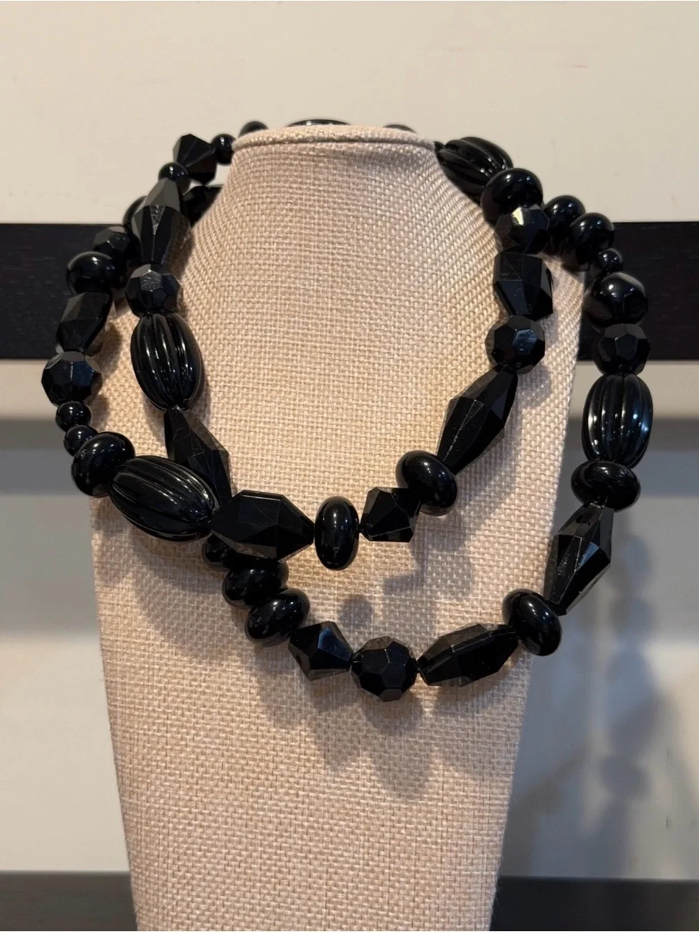Simply Vera Vera Wang Black Multi-Shaped Beaded Necklace